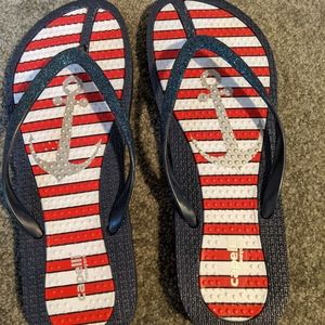 Women's size 9 anchor flip flops